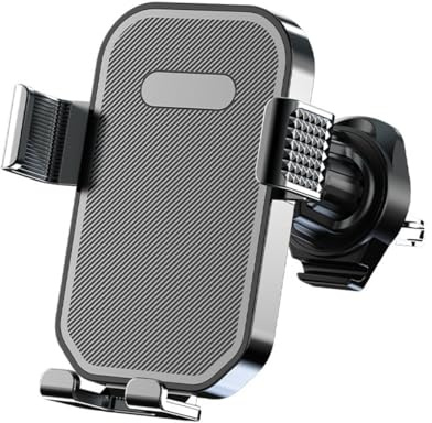 Mobile Phone Holder for Cars,Car Phone Holder Air Vent,360° Rotation Car Phone Holder with Upgraded Super Stable Hook Clip - One Button Release Cradle for iPhone Series, All 4.0''-6.7'' Smartphones