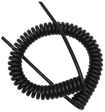 Fil électrique, cordon d'alimentation rétractable, Câble spiralé à 3 conducteurs 0, mm 22 AWG Fil de ligne commande Cordon d'alimentation ressort Gaine traction(Stretch 7 meter)