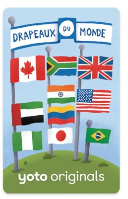 Yoto Originals – Banderas del mundo, libro de audio educativo para niños para escuchar en narradora de noche Caja de historias Player y Mini, Primeros documentales de 3 a 14 años