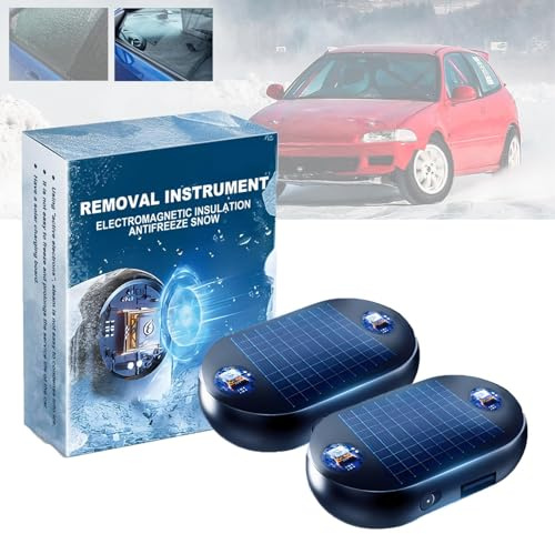 Electromagnetic Car Snow Removal Device, Anti-freeze Molecular Windshield Snow Removal Window Glass Instrument, Antifreeze Winter Microwave Molecular Deicing Instrument (2PC)
