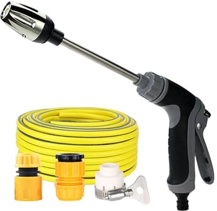– Limpiador de Agua para Coche y jardín, de pulverización Ajustable, Herramienta Exterior Resistente para Uso Comercial Industrial, Limpia eficazmente terrazas para Superficies