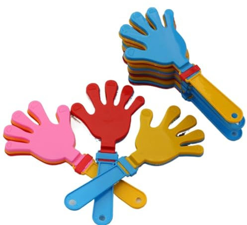 10 Uds. De aplausos de manos, colores brillantes, accesorios mano pequeña, fabricante ruido, dispositivos plástico for aplaudir, herramientas celebración para Fiestas Carnaval