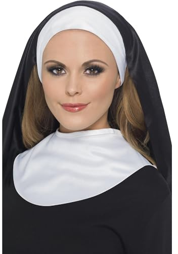 Smiffys Nonnen-Kit, mit Haube und Halskrause Halloween