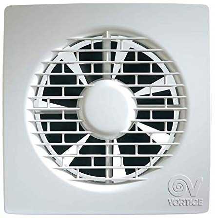 Vortice Aspiratore Elicoidale Ventilatore Punto Filo per ricambio aria bagno con valvola anti ritorno 220/240 V 50 Hz (11123 (Diametro Nominale Condotto 100 mm))