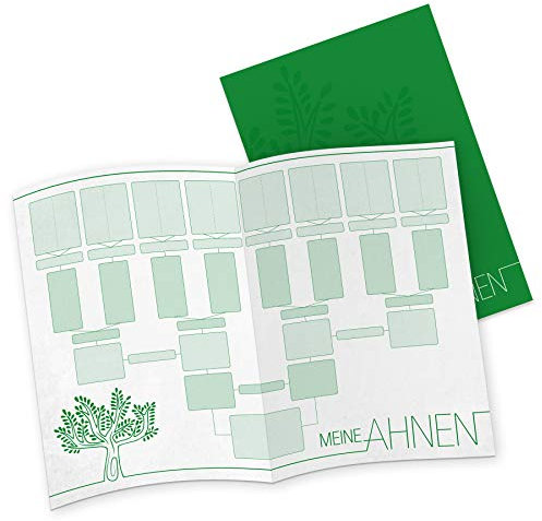 itenga Ahnentafel Meine Ahnen 5 Generationen, 250 g/m² Papier (DIN A3 (gefalzt auf DIN A4))