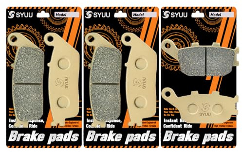 S SYUU moto Plaquettes de Frein Avant et Arrière Compatible avec Kawasaki 650 Z 650 ER 650 2017-2024, Z750 ZR 750 2007-2011, KLE650 Versys 650 2016-2020 2021 2022 2023 2024 FA142F FA142F FA174R