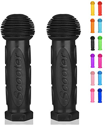 OTFAITP Manillar de agarre para patinete, 1 par de empuñaduras de bicicleta para niños de 2-3-4 ruedas, bicicleta infantil, scooter oscilante (negro)