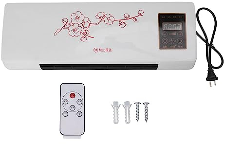 YUYTE Kleiner Ventilator, Multifunktions-EU-Stecker, 220 V, tragbar, geräuscharm, Wandventilator mit Fernbedienung für Zuhause, Badezimmer, Schlafzimmer, Wohnzimmer