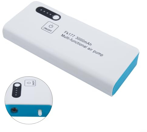 SPORTARC Sauerstoffpumpe zum Angeln, eingebaute Lithium-Batterie, USB-Anschluss, leiser Motor, Edelstahlclip