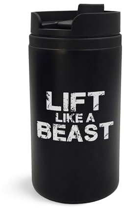 Lift Like a Beast Workout Travel Mug, Insulated Cup, Coffee Tumbler, Mug