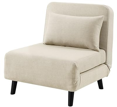 Atlantic Home Collection Sessel Robby inkl. Schlaffunktion (Liegefläche ca. 190 x 75 cm), Creme