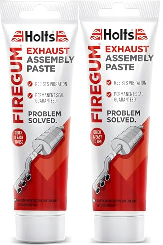 2x Holts Firegum 150g Exhaust Assembly Paste – High-Heat Sealant for Pipes Gaskets & Joints
