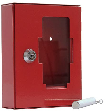 Rottner emergency key box NSK 1 with mallet, cylinder lock, including 2 steel keys - made of steel - including mounting material