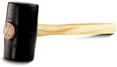 Stanley 1-57-051 - Mazzetta da meccanico con manico in legno e testa in gomma, diametro 65 mm