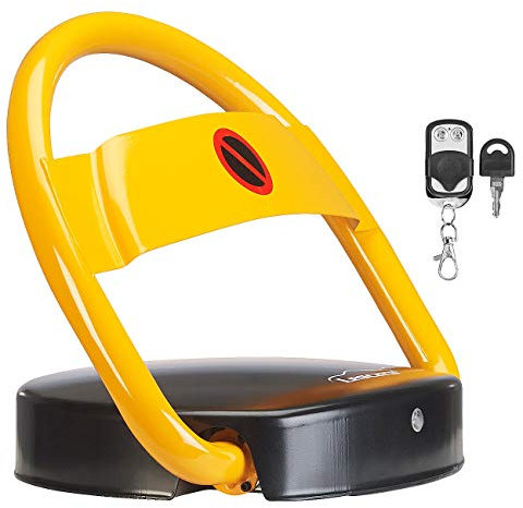 Lescars Parkplatzwächter: Automatische Parkplatzsperre mit Akku & Fernbedienung (Parkplatzabsperrung automatisch, Parkwächter, Mobile Parkplatzabsperrungen)