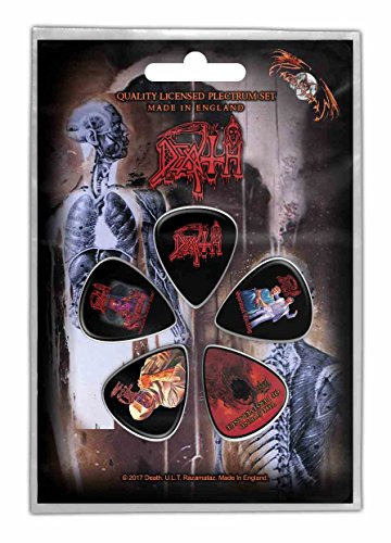 Unbekannt Death Gitarrenplektrum Set, 5 Stück, Kunststoff, Mehrfarbig, für Gitarre