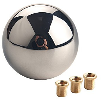 DEWHEL Aluminum Manual Stick Shift Knob Polish Chrome for Honda Mazda Subaru Toyota Mitsubishi Nissan Chrysler Jeep Wrangler etc