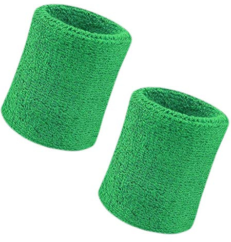 Vidillo Schweißbänder für das Handgelenk, 10,2 cm, weiche und Dicke Baumwolle, für Tennis, Gymnastik, Fußball, Basketball, Laufen, 2 Stück