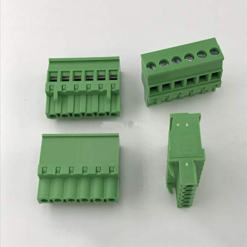 Davitu Terminals - 1set Vertical side terminal 5.08 plug plug male and female terminal 5.08MM straight plug - (Color: Curved needle, Pins: 6P)