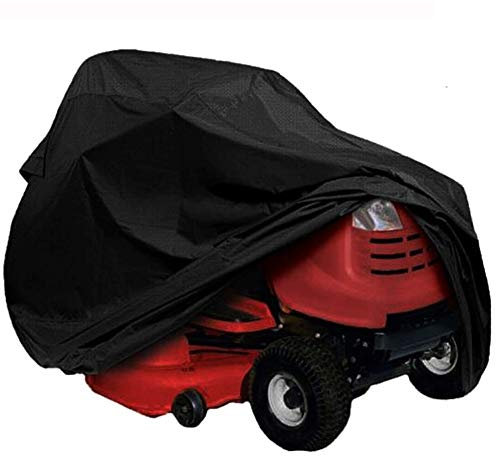 NANANA Copertura per Trattorini da Equitazione, Telo Protettivo per Trattorino Resistente ai Raggi UV Copertura Impermeabile per Tagliaerba, Resistente e Antipolvere 210d[Nero/Multi Dimensioni],XXL
