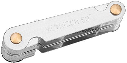 Fdit Aqur2020 Calibro a vite metrico e imperiale e americano SAE Whitworth 58 Lame Set e Calibro di Passo Filettatura Metrisch per la Misura Industriale