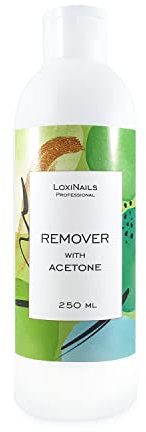 LoxiNails Nagellackentferner mit Aceton 250ml - Shellac Entferner - Shellac Remover zum Entfernen von UV LED Gellack entferner
