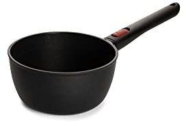 Woll Eco Lite Stieltopf - Induktiv -, Ø 18 cm, 9.5 cm hoch, 2 Liter, mit abnehmbarem Stiel - Geeignet für alle Herdarten, 100% recyceltes Aluguss, backofenfest, schwarz