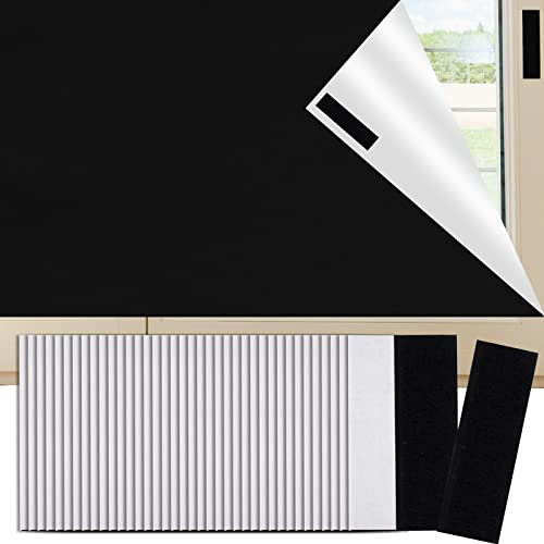 BEHAHAI Portable Blackout Blinds, 150 * 400CM Blackout Material Temporary Blackout Blinds Stick On Window No Drill Blackout Blinds with Self Adhesive Fasteners for Nursery Bedroom and Travel, XL