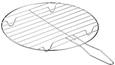 RIDAEX Fisch Grillen Korb Runde Grill Net Metall Griff Grill Grill Mesh Rack Tragbare Grill Outdoor-Tool Zubehör