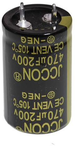 5 stycken 200V 470UF 22x35mm 2-stifts elektrolytkondensator | Lödbar snap-in-terminal elektrolytkondensator