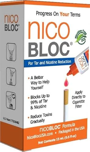 NicoBloc 1-Pack - Personalized Quit Smoking Solution | Effortless Application, Advanced Tar and Nicotine Blocking | Reduce Harm, Preserve Taste for a Seamless Journey to Quit Smoking