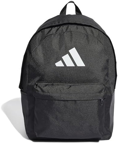 adidas Unisex Classic 3BARS Backpack, Black / White, One Size