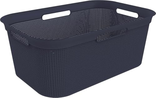 Rotho Wäschekorb Brisen, 41 l midnight blau Wäschebehälter