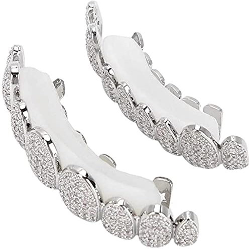 SHOUKAII Hip-Hop-Modeaccessoires – glitzernde Zahndekoration for Halloween-Kostüm-Requisiten und Zahnschmuck im Rapper-Stil