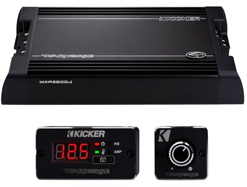 Kicker Warhorse WXA3600.1 Monoblock Subwoofer Amplifier | 3600 Watts x 1 at 1-Ohm - 49WXA36001