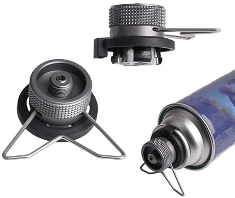 Butane to Adapter, Butane Adapter Tips Camping Stove Adapter Outdoor Hiking Stove Connector Adapter for Nozzle Bottle Type/Butane Gas Cartridge/Canister to Screw (Z10)
