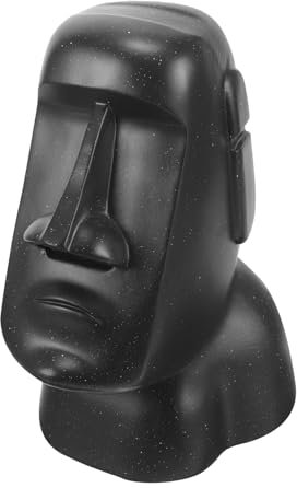 MAGICLULU Tissue Box Cover Aus Harz Mit Moai-Statue-Design Praktischer Taschentuchhalter Für Küche Badezimmer Und Schlafzimmer Leicht Zu Reinigen Und Langlebig