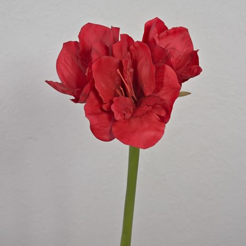 artplants.de Kunstblume Amaryllis MARKUNO, rot, 60cm - Deko Blume Amaryllis