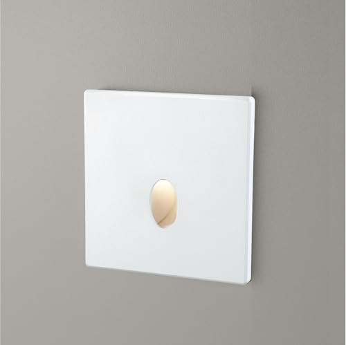 lambado® LED Treppenbeleuchtung Weiss 1,5W | 230V Unterputz Treppenlicht Treppenbeleuchtung Innen | Wandeinbauleuchte Beleuchtung für Treppen | Treppenstufenbeleuchtung Blob