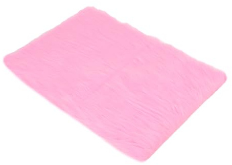 Artibetter Alfombra Peluda Y Peluda De Piel Sintética, Rectangular, para Mesita De Noche, Dormitorio, De Niñas, Guardería, Sala De Estar, Cojín para Silla