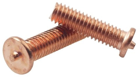 Fitaulip 10-50 Pernos roscados for soldar, for Soldadura por Descarga de Condensador, Tornillos y Clavos chapados en Cobre.(8mm,M5 (20Pcs))