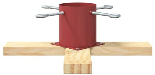 vidaXL Weihnachtsbaumständer Rot 50 x 50 x 16 cm Massives Kiefernholz