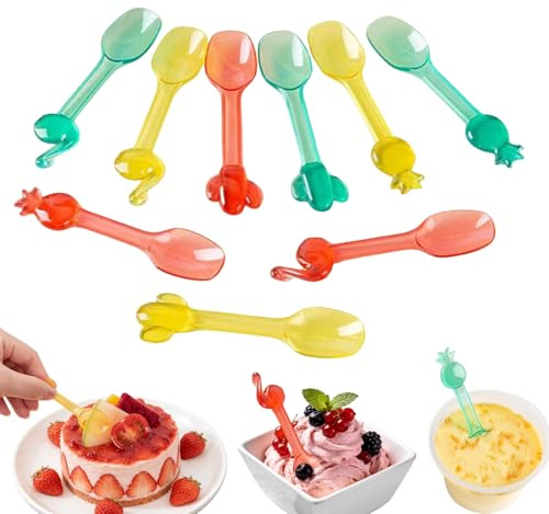 27pcs Reusable Mini Ice Cream Spoons - Colorful Gelato Spoons for Ice Cream & Desserts