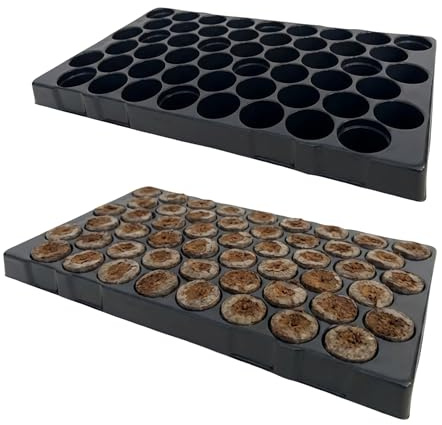 Nutley's 51 Cell Seed Propagation Trays – Pack of 2 Plug Trays, Ideal for Seeds & Cuttings (With Compost Pellets)