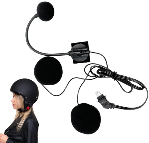 Motorcykelhjälm Headset - High Definition Noise Cancelling Helmet Interco | Intercom Headset Kommunikationsmikrofon Med Intercomfunktion | Vattentätt Ljudsystem 10-stiftsverktyg För Tonåringar, Män