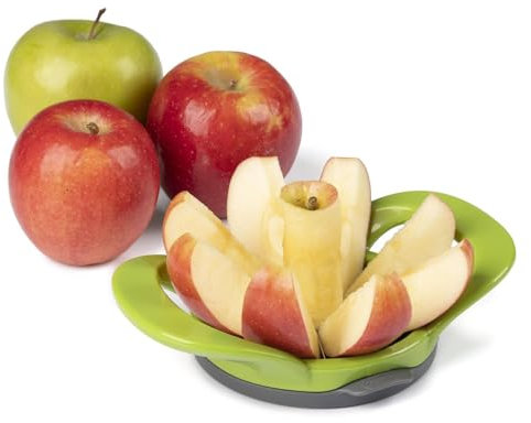 Progressive Prepworks by Wedge and Pop Apple and Pear Slicer, 8 Slices, Attached Safety Cover Protect Fingers while In-Use and Blades while in Storage