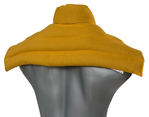 Wärmekissen Nacken: Rapssamenkissen Schulter & Nackenkissen mit Kragen. Körnerkissen, Nackenwärmer - Einfach im Ofen oder Mikrowelle warm machen (mango, Rapssamen)