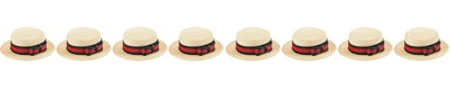W WIDMANN MILANO Party Fashion 95713 - Cappello deluxe con fiocco, cappello di paglia, cappello estivo, accessori, accessori per costumi