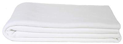 'zoeppritz Since 1828' Soft-Fleece-Decke – Polarfleece-Decke mit Häkelstich – Flauschige Kuscheldecke – 110x150 cm – 000 White, 103291-000-110x150