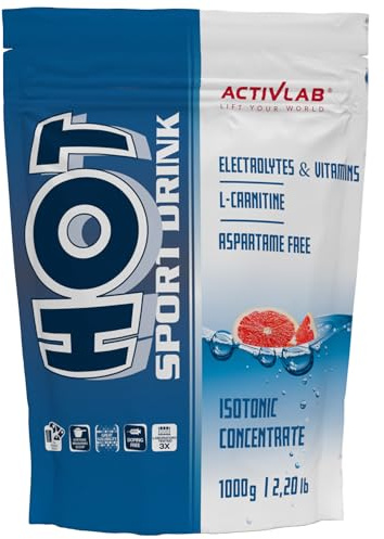 Activlab Isotonisches Getränkepulver 1000 g - mit Elektrolyten Kohlenhydraten Vitaminen - Über 80 Portionen - Getränk für Hydration - Hot Sport Drink Grapefruit